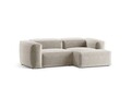 Coltar dreapta 2 locuri, Bergamo, Cosmopolitan Design, 244x152x70 cm, tesatura structurata, bej