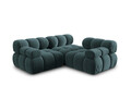 Canapea modulara 3 locuri, Bellis-51, Micadoni Home, 282x94x70 cm, catifea, turcoaz