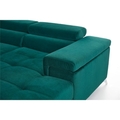 Coltar extensibil stanga 5 locuri ELTAP, Edr-105, Eduardo, 337x205x88 cm, lemn/poliester, turcoaz