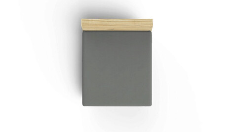 Cearceaf cu elastic pat dublu (it), dark grey, patik, bumbac