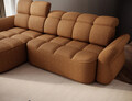 Coltar extensibil stanga 3 locuri ELTAP, Beneth, 301x185x115 cm, lemn/poliester, mustar