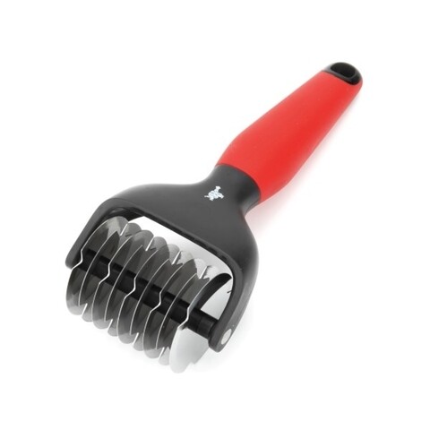 Rola pentru aluat, Luigi Ferrero Atlanta, plastic/inox, rosu/negru