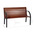 Banca pentru gradina Walnut, 120 x 62 x 82 cm, otel/lemn