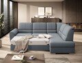 Coltar extensibil dreapta 3 locuri ELTAP, RT-04VE, Siber, 270x186x93 cm, lemn/poliester, gri deschis