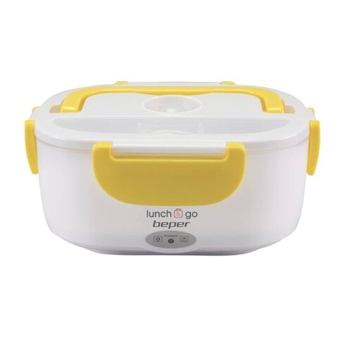 Lunch Box -Cutie electrica pentru incalzirea pranzului 90.920G, Beper, 40 W, 450 ml, 1000 ml, alb/galben Beper