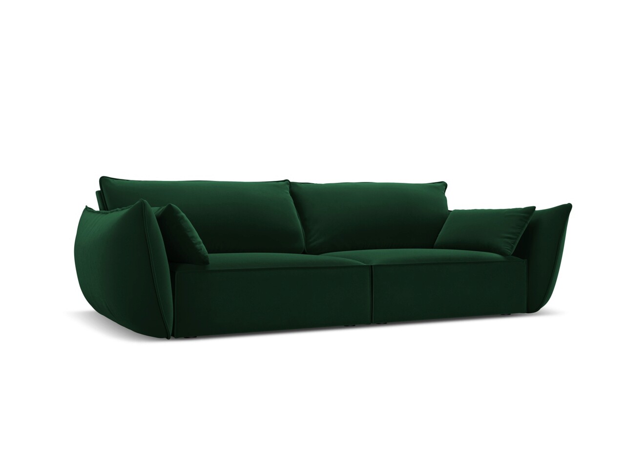 Canapea 3 locuri, Kaelle, Micadoni Home, BL, 208x100x85 cm, catifea, verde bottle - 1 | YEO