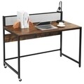 Birou, Vasagle, 120 x 94 x 60 cm,  otel/PAL, maro rustic