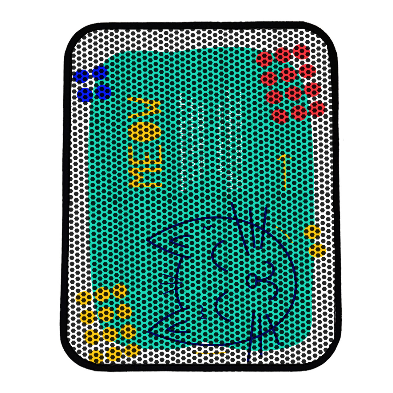 Covoras litiera pentru colectarea granulelor de nisip, Paws &amp; Whiskers, Nrszn0220, 50% PVC/50% poliester, Multicolor - view 2