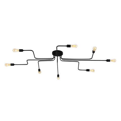 Candelabru, Squid Lighting, Ida, 140 x 140 x 15 cm, fier, negru