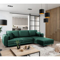 Coltar extensibil dreapta 4 locuri ELTAP, RT-35NU, Dalia, 289x190x95 cm, lemn/poliester, verde inchis