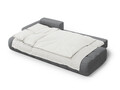 Coltar extensibil stanga 3 locuri, Linz, Cosmopolitan Design, 275x142x84 cm, cotiera dreapta, tesatura structurata, gri