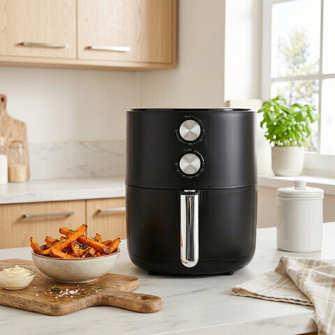 Friteuza cu aer cald Blaumann, Black Silver, 3.5 L, 1500W, negru
