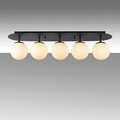 Lustra, Fulgor, 942FLG1395, Metal, Alb/Negru