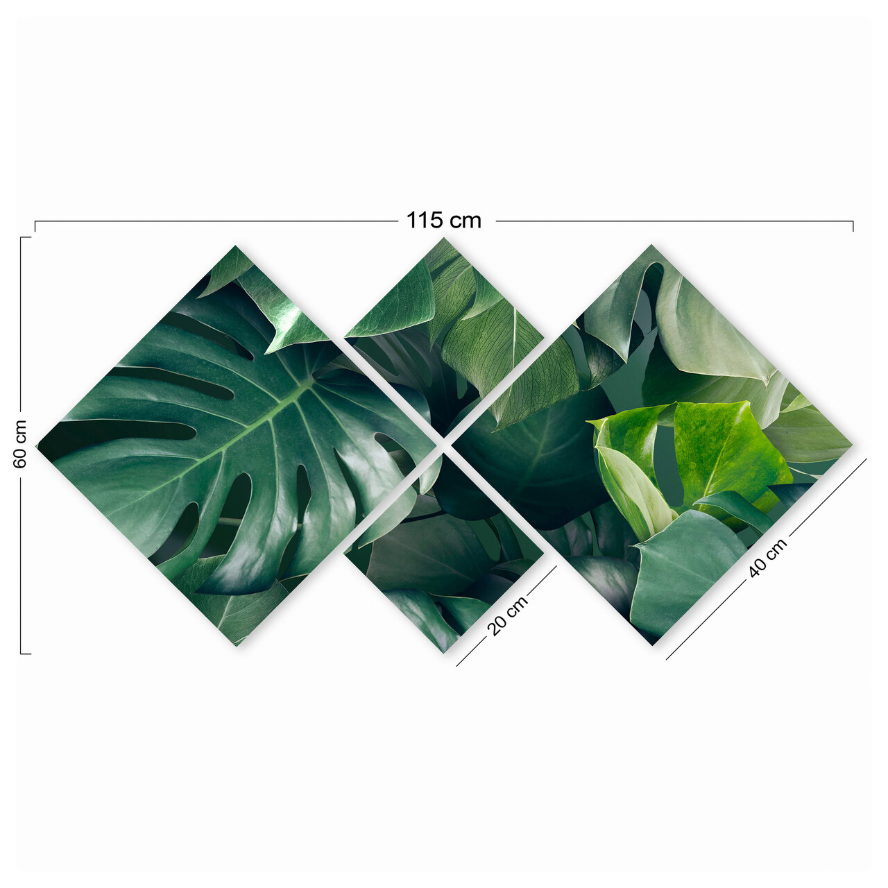 Set 4 tablouri decorative, 4MDF2294549, MDF, Imprimat UV, Multicolor