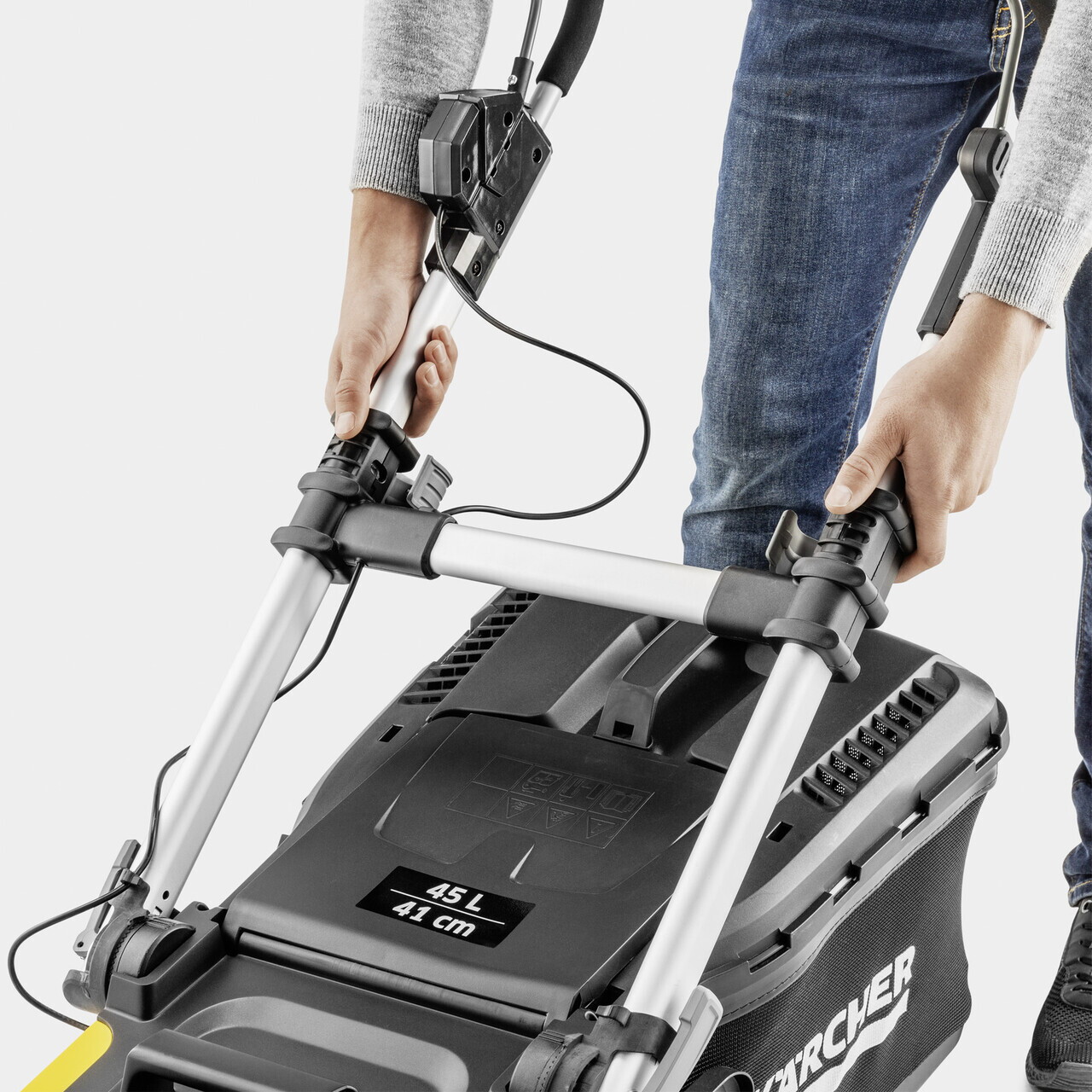 Masina de tuns iarba cu acumulator LMO 5-18 Dual Battery Set, Karcher, galben/negru — imaginea 5
