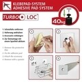 Suport autoadeziv pentru prosoape, Wenko, Turbo-Loc®, 6.5 x 6.5 x 3.5 cm, plastic/inox