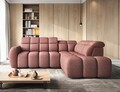 Coltar extensibil dreapta 4 locuri ELTAP, RT-24PAO, Falconn, 258x208x107 cm, lemn/poliester, roz inchis