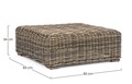 Masuta de cafea pentru gradina Coraline, Bizzotto, 83 x 83 x 34 cm, uminiu/fibra sintetica, gri