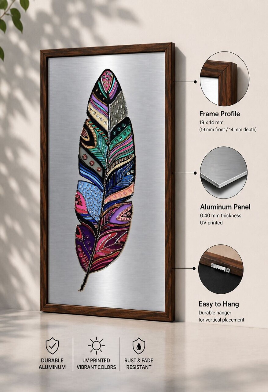 Tablou decorativ, Ahsalct-021, Cadru: 100% PVC (Grosime: 2 cm), Multicolor — imaginea 3