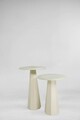 Set masute 2 piese, Rotexa, Lilyum (57 + 47), MDF , Crem