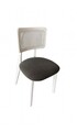 Set masa extensibila si 4 scaune, Fairfax, Lina, Lemn de fag, Alb lemn / Negru