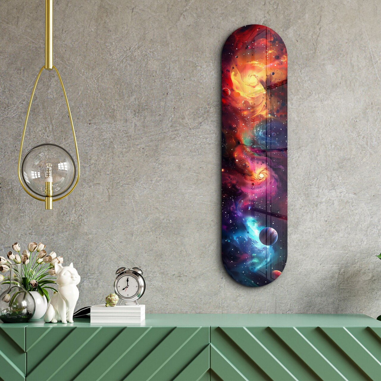 Tablou decorativ, Colorful Space v2, Dimensiune: 20 x 80 cm, Multicolor - view 4