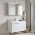 Set Dulap de Baie cu Chiuvetă și Oglindă (2 Piese), Hanah Home, Arno 85, Alb