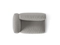 Modul stanga pentru canapea, 1 loc, Martina-169, Micadoni Home, 160x106x75 cm, tesatura structurata catifelata, gri deschis