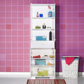 Dulap multifunctional Chad, Pakoworld, 60x40x187 cm, PAL melaminat, alb lucios