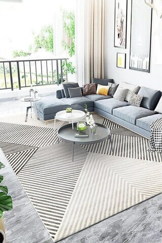 Covor, CLR-0000569-004, 80x250 cm, Poliester, Gri