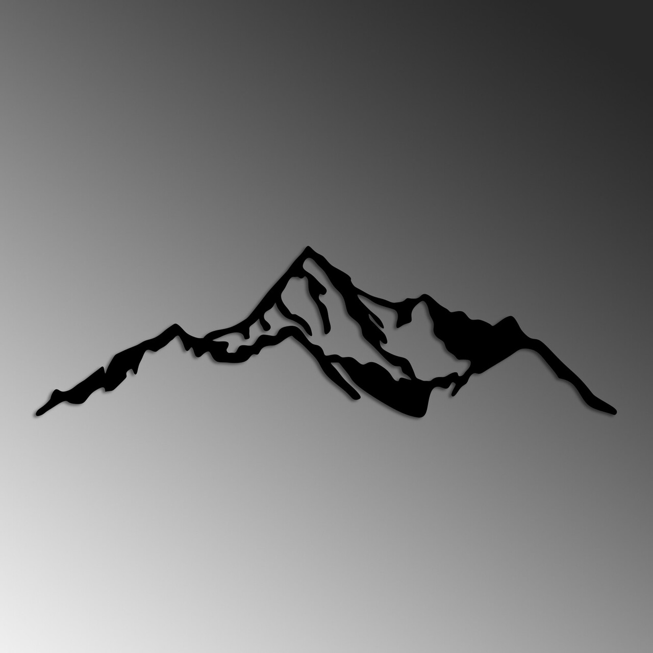 Decoratiune de perete, Mountain, Dimensiuni: 67 x 20 cm, Negru - view 4