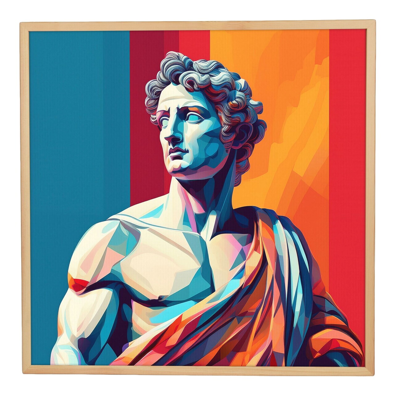 Tablou decorativ, Cc-K-Ah-1001, Canvas, Cadru: 100% LEMN (Grosime: 18 mm), Multicolor - view 2