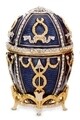 Cutie decorativa Egg,  Hermann Bauer, 5x8 cm, albastru