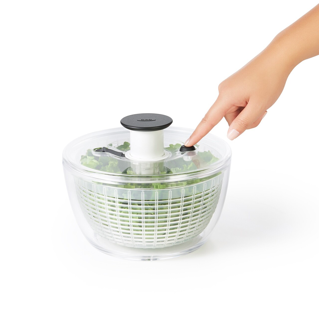 Uscator salata si verdeturi, 20cm/2,7L, "Good Grips" - OXO - imagine 4