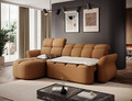 Coltar extensibil stanga 3 locuri ELTAP, Beneth, 301x185x115 cm, lemn/poliester, mustar