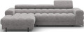 Coltar extensibil dreapta 3 locuri ELTAP, LT-04AU, Felro, 285x181x93 cm, lemn/poliester, gri