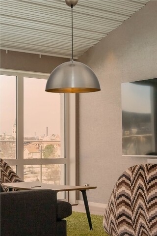 Lustra inox, asz.1336, squid lighting, 30,5x84 cm, 60w, argintiu
