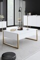 Set mobilier living, Bexley, Luxe, PAL, Alb/Auriu