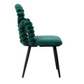 Scaun Bubble Beam, Homla, 56.5x52x87 cm, metal/catifea din poliester, verde/negru