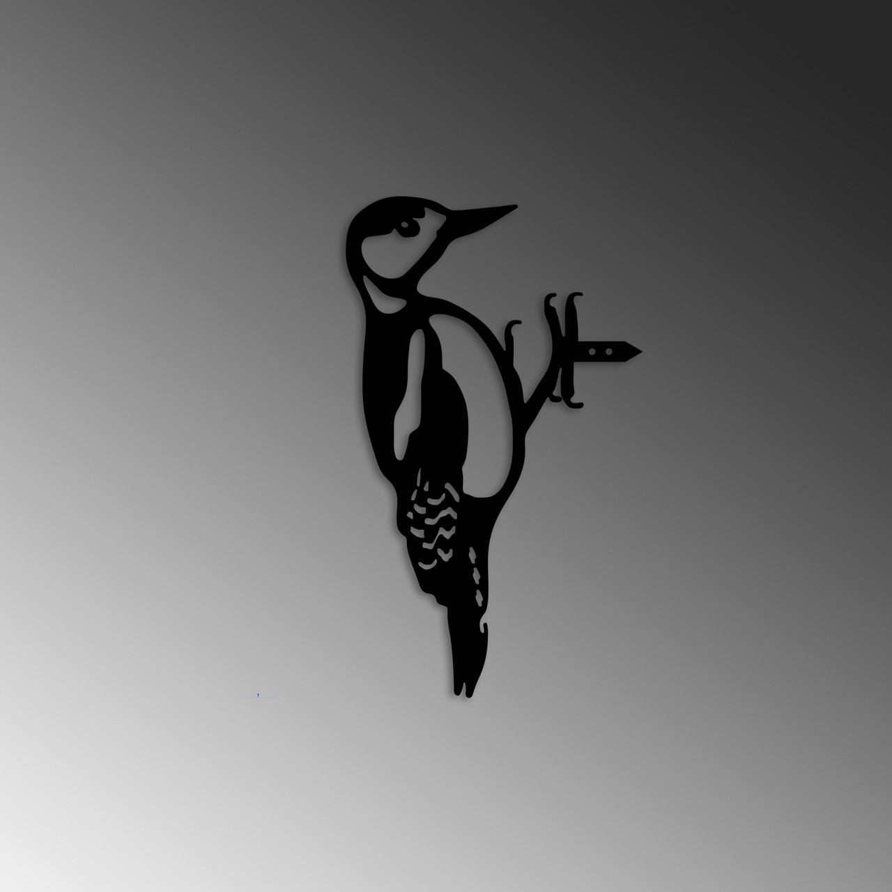Obiect decorativ de grădină, Bird On The Branch 01, 18x30 cm, Negru - view 5