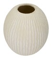Vaza decorativa Icicle, Mauro Ferretti, 36.5x38 cm, oxid de magneziu, crem