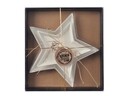Set 2 platouri Star, Decoris, portelan, alb/auriu