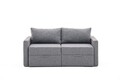 Canapea extensibilă cu 2 locuri, Balcab Home, 825BLC5412, Cadru: 100% LEMN DE BRAD, Gri
