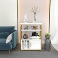 Corp biblioteca, Zena Home, Letos, 60x80x29.6 cm, PAL, Alb/Auriu
