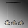 Lustra, Diamond - 704-S1, Sheen, 73 x 117 cm, 3 x E27, 40W, negru