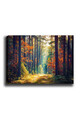 Tablou decorativ, Kanvas Tablo (50 x 70), Canvas, Lemn, Multicolor