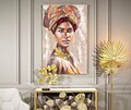 Tablou decorativ, Kim, Mauro Ferretti, 80 x 120 cm, canvas imprimat si pictat/lemn de pin, multicolor