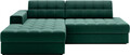 Coltar extensibil stanga 3 locuri ELTAP, LT-35LU, Blezalt, 240x150x82 cm, lemn/poliester, verde inchis