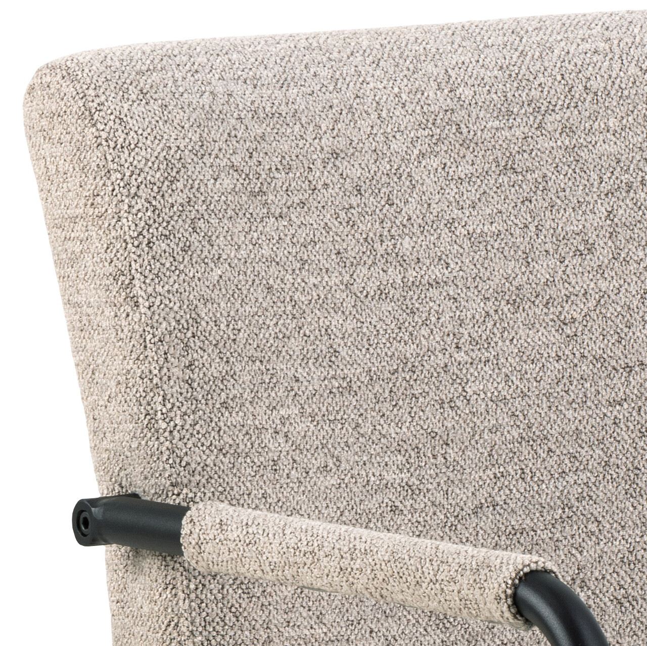 Scaun Adele, Actona, 50.5x64.5x84.5 cm, tesatura Boucle/otel, bej - view 3