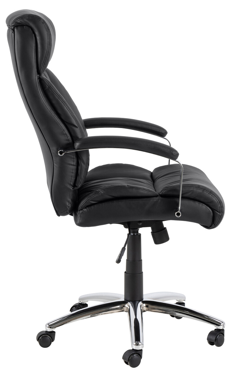 Scaun de birou Benson, Actona, 64.5x83x120 cm, rotativ, piele ecologica/otel, negru - view 7